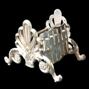 Vintage "Elegance" Buffet Silver Plate Knife‎ Rest Caddy Silverware Holder